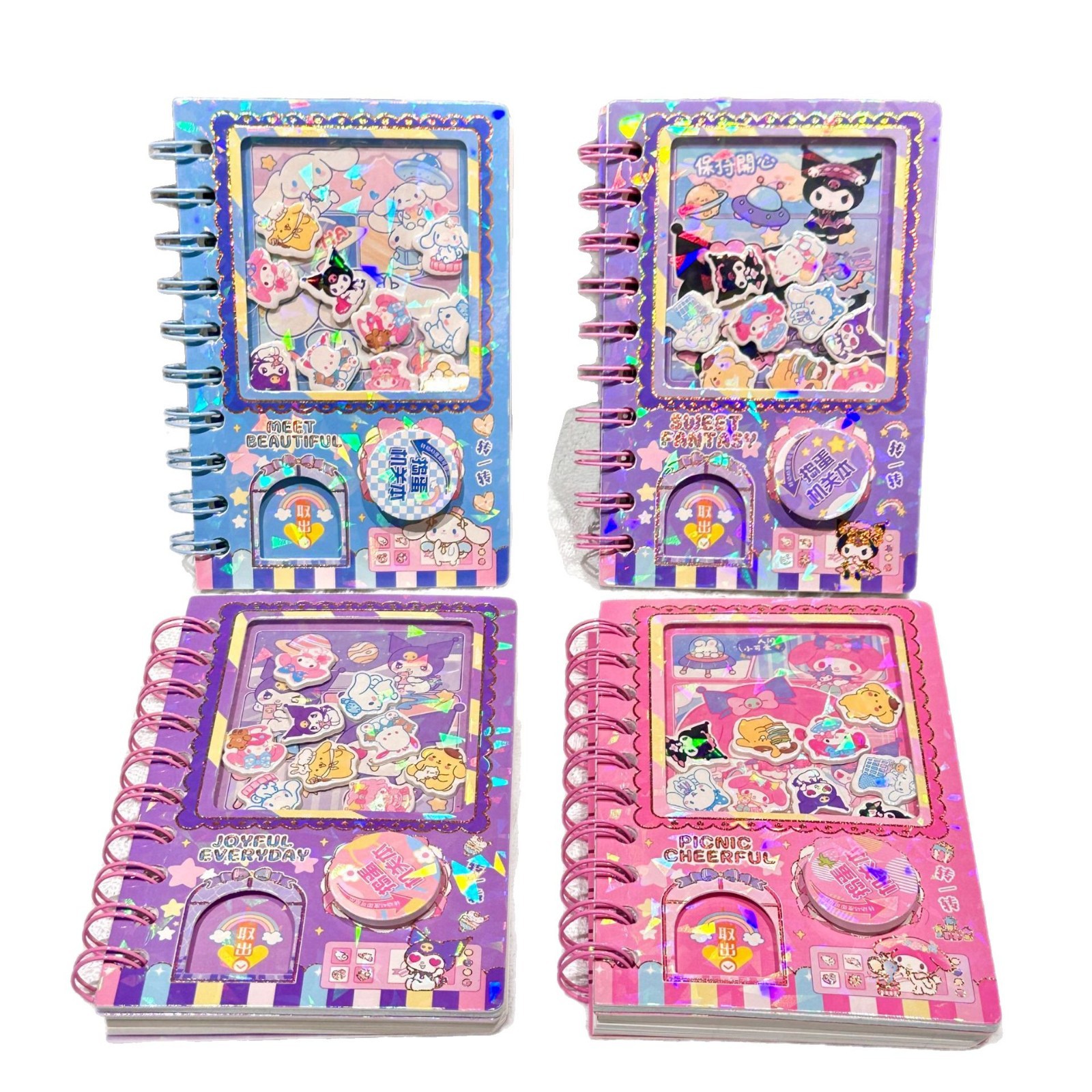 dibujos animados máquina de torsión de huevo bobina cuadernita de alto valor de visualización interesante descompresión estudiantes artículos de papelería