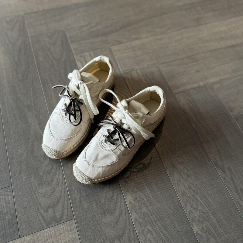 Washable Linen-Cotton Canvas Fisherman-Style Sports Trainers for Women, 2026 Spring and Autumn New Model, Breathable and Comfortable Double-Lace-Up Running Shoes Washable Linen-Cotton Canvas Fisherman-Style Sports Trainers for Women, 2026 Spring and Autumn New Model, Breathable and Comfortable Double-Lace-Up Running Shoes