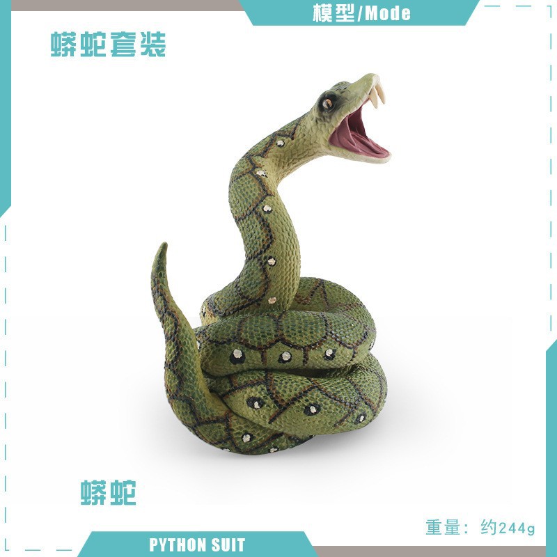 Reptiles de simulación Sksk serpiente pitón modelo de niños cognición oro gigante pitón decoración juguetes
