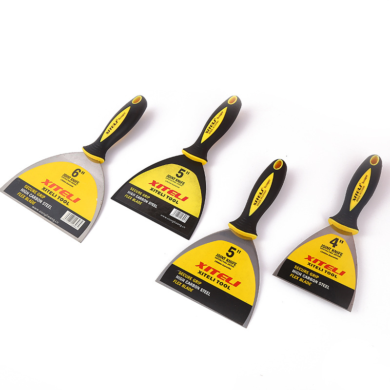 Acero de alto carbono masilla raspador masilla cuchillo coche hoja de metal pintura raspador pared nivelación herramienta raspador limpieza cuchillo