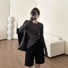 春秋百搭上衣女罩衫韩国2025夏季新款防晒长袖恤轻薄微透打底衫