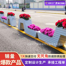 市政道路公园花箱pvc户外外摆花槽花坛公路隔离护栏定制可环保