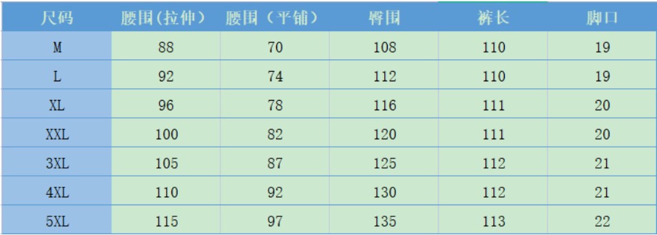 優酷七口袋尺碼表