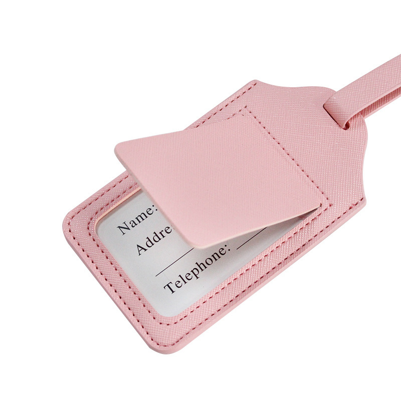 Foreign trade creative new high-end Cross pattern PU leather luggage tag luggage bag signboard travel boarding pass