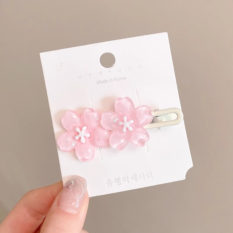 Pinza para el cabello de dopamina sin costuras de color caramelo clip lateral femenino flequillo clip para el cabello roto tocado clip de pico de pato y2k horquilla de una palabra