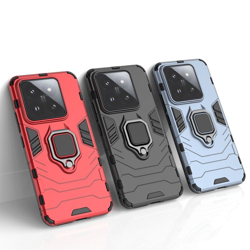 For Xiaomi POCO M6 Panther Ring Bracket Phone Case 14Ultra Iron Man Armor Drop-resistant Protective Cover