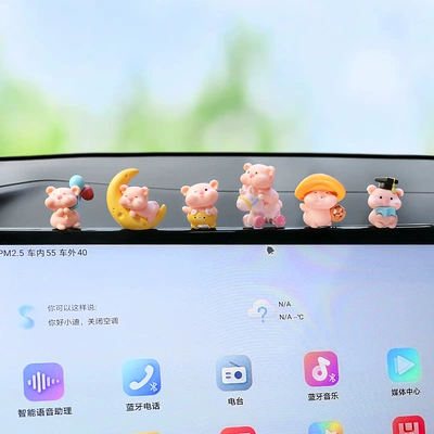Female Car Cute Decorative – Car ornaments - happy-piggy-ornaments-6-pack-free-traceless-glue