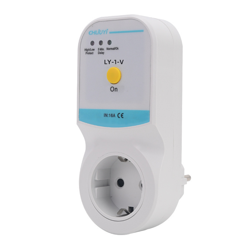 跨境新款欧盟LY-1-V计量插座220V 16A过欠压保护过流过载保护功能|undefined