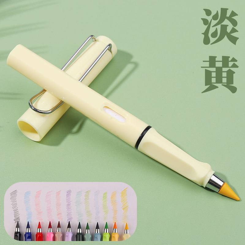 Puntas de lápices de colores eternas de alta tecnología al por mayor, duraderas y resistentes a roturas, no requieren afilado, lápices ergonómicos para estudiantes.