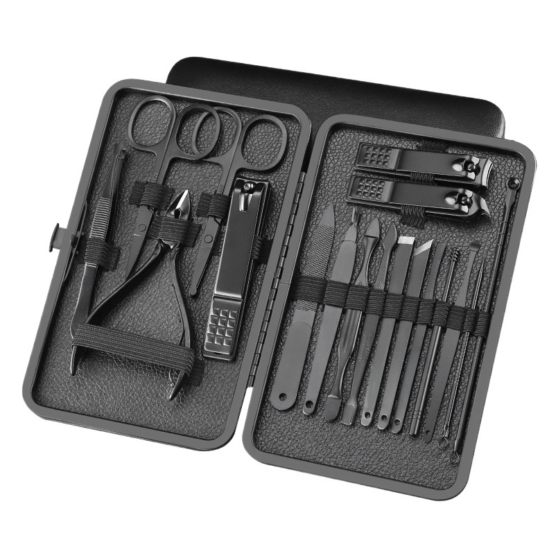 Set de Cortaúñas y Herramientas de Uñas 18 Piezas