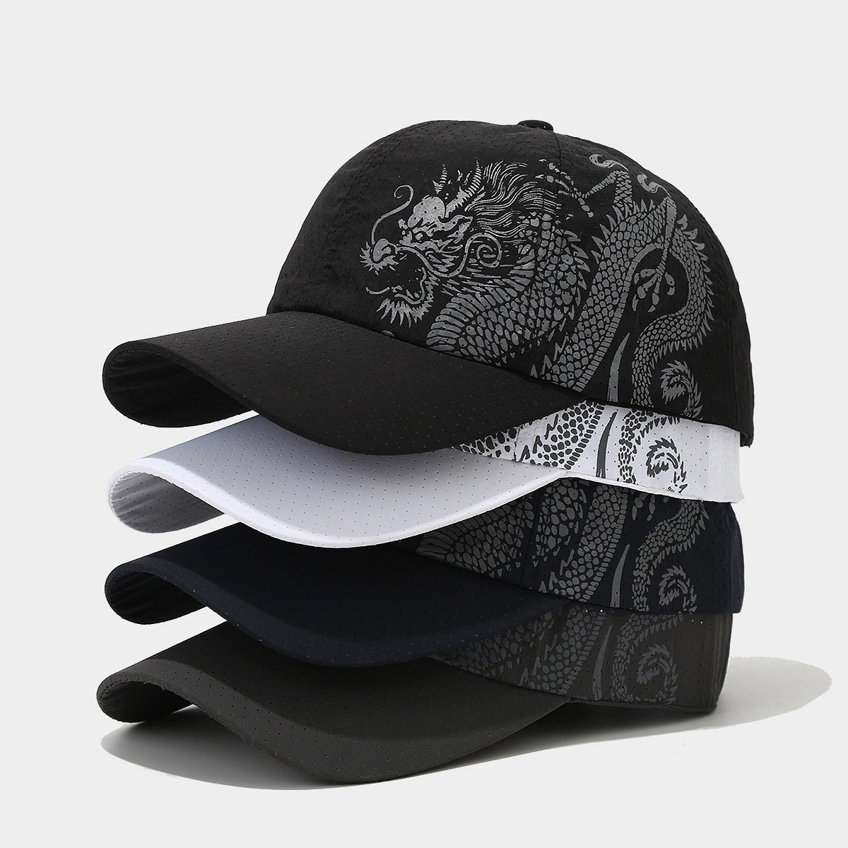 Sombreras de béisbol para hombres tendencia china patrón de dragón de viento gorra de lengua de pato ocio al aire libre protección solar secado rápido sombrero de sombrero de sombrero