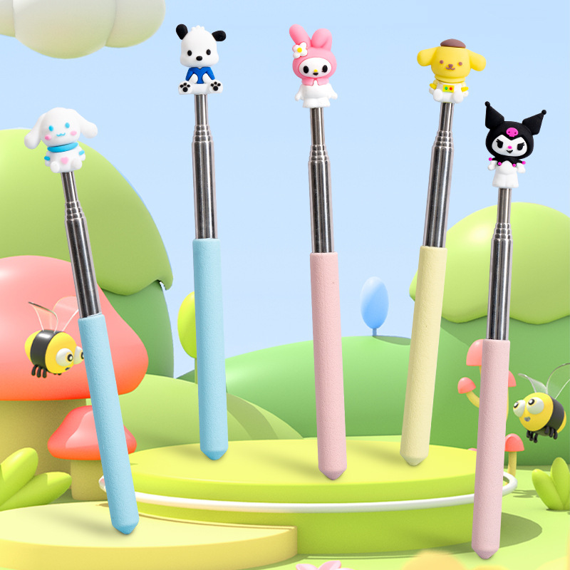 New Ins children's cartoon cute soft glue finger reading stick classroom teacher teaching instruction stick retractable baton New Ins children's cartoon cute soft glue finger reading stick classroom teacher teaching instruction stick retractable baton
