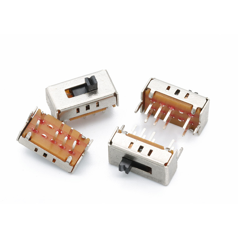 三档双排SS23D07弹片八脚LED灯调温调色铝基板专用贴片拨动开关