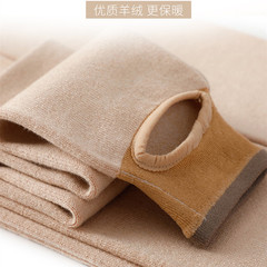 Cashmere knee-high leg warmers with wool knee pads, long, thick, warm, suitable for cold legs, for men and women, autumn and winter leg warmers for feet.