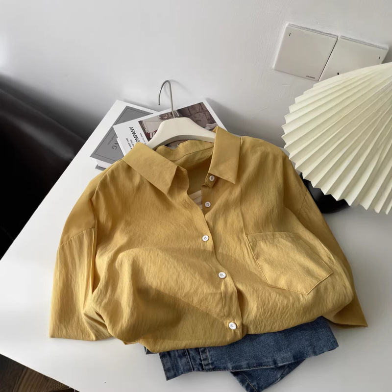 Sun Protection Shirt for Women, Petite Size, Summer Thin Style, 2025 New Design, Creamy Yellow Sun Protection Cardigan 5249
