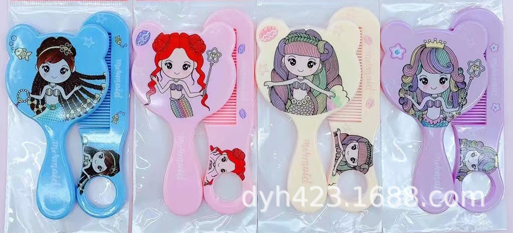 卡通儿童时尚两件套 镜子+梳子 T10-1 展.png