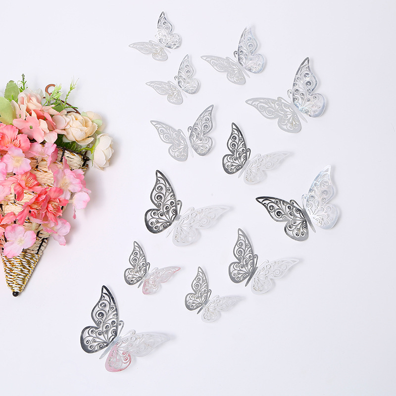 Mariposa a 12 plateadas