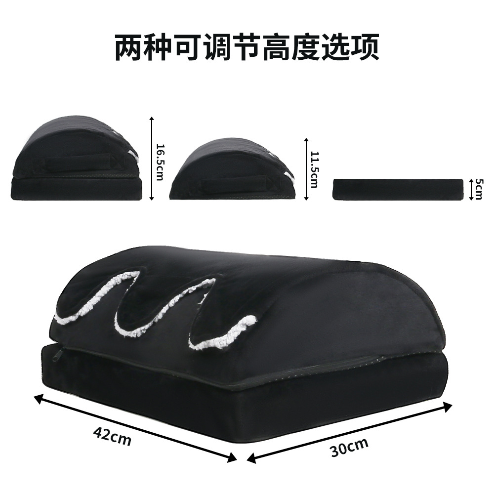 Amazon estalló doble capa cubierta almohada de pie de alta resiliencia ajustable altura taburete de pie de oficina almohada de piernas cálidas