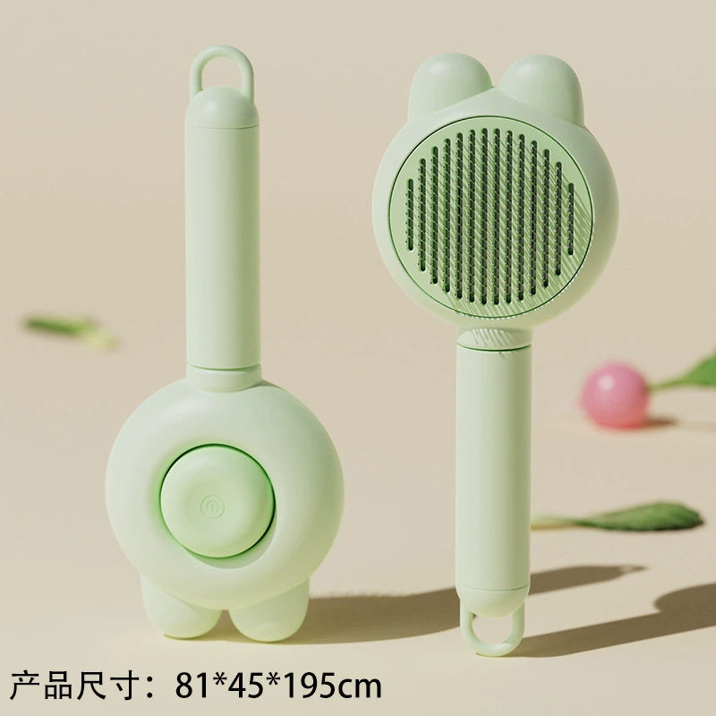 Peine de eliminación de pelo de oreja de conejo - verde