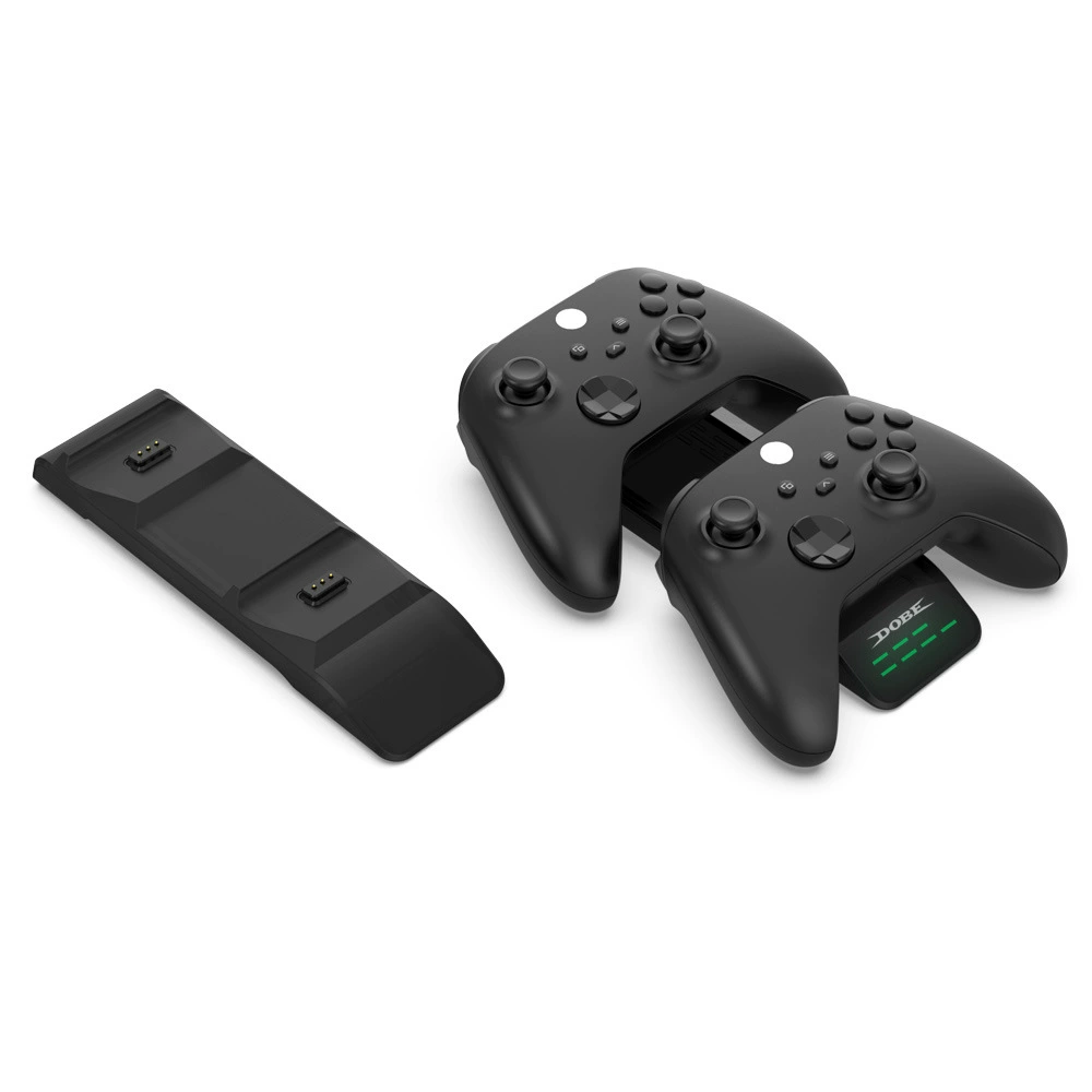 Док-станция для зарядки геймпада Xbox Series с двойным аккумулятором, для Xbox One X/S, с подсветкой LED
