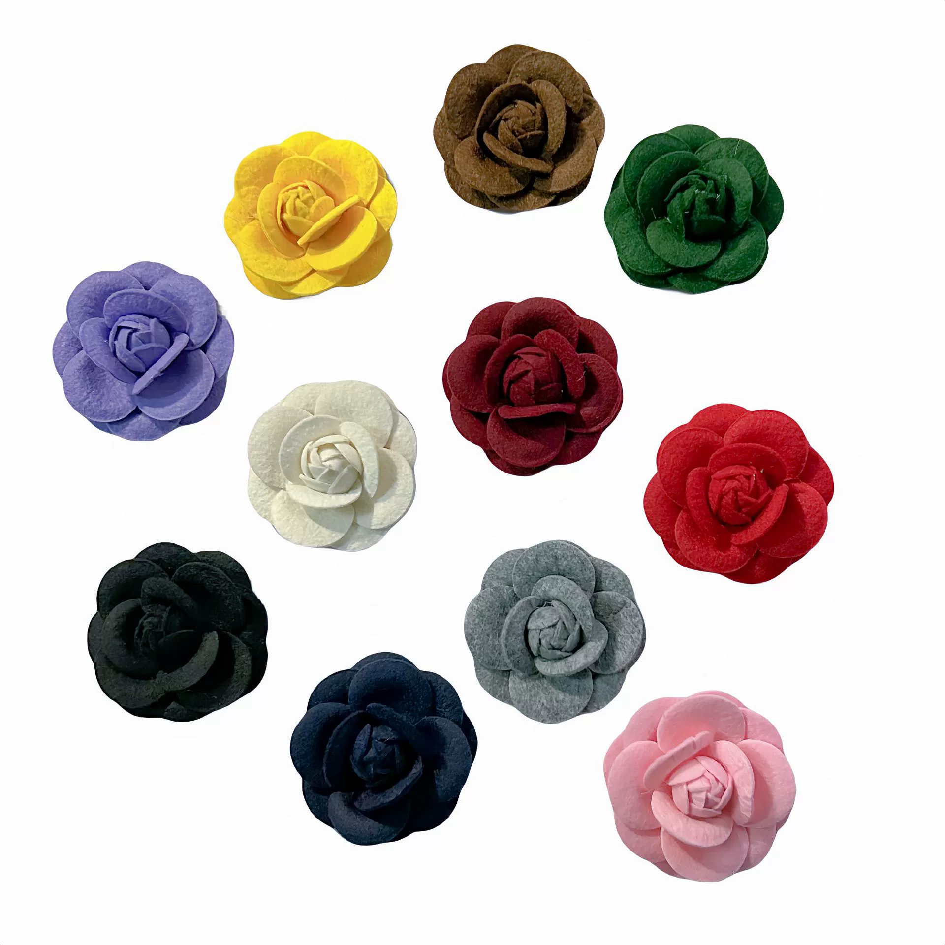 7,5 см Шанель стиль Камелия Цветочные украшения DIY лепестки Аксессуары Одежда обувь и шляпы аксессуары для волос головной убор брошь-корсаж аксессуары