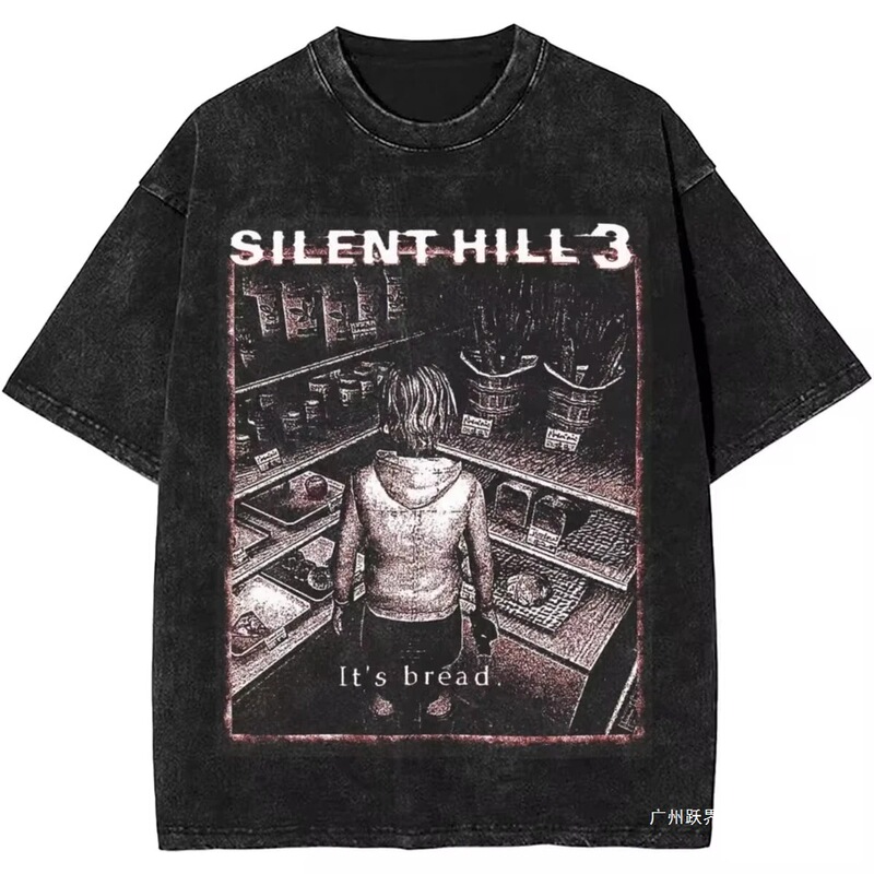 Silent Hill 3 2 4 Washed T-Shirt Streetwear Hip-Hop Fashion T-Shirt Unisex Summer Oversized Summer Heather Silent Hill 3 2 4 Washed T-Shirt Streetwear Hip-Hop Fashion T-Shirt Unisex Summer Oversized Summer Heather