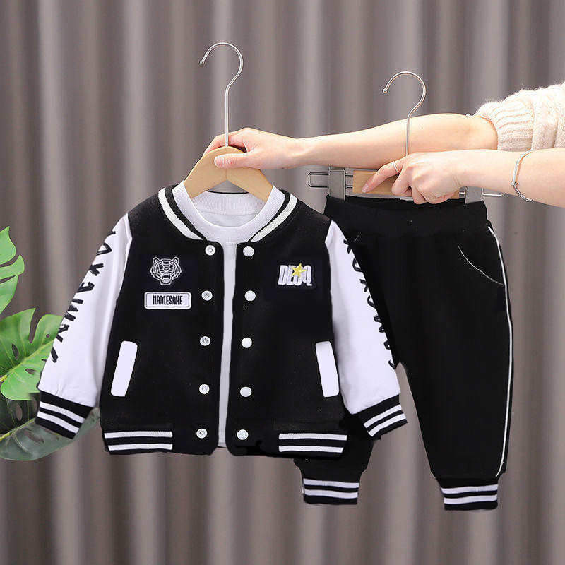 Baby's autumn clothing suit 2024 new boys' spring and autumn Western style two-piece set 0-1-5 years old children's foreign trade Wholesale