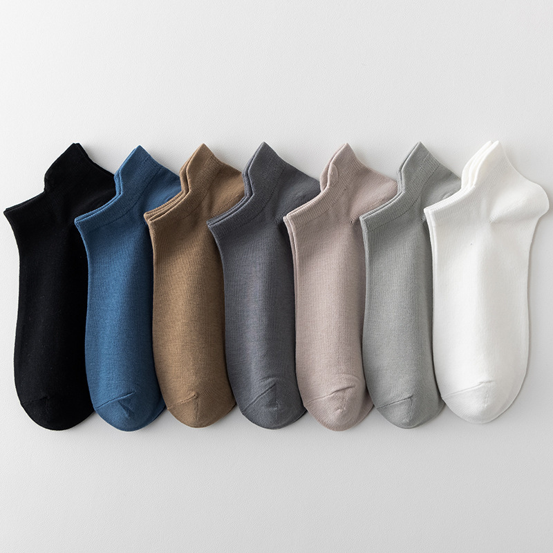 Socks Men's Short Socks Short Sweat Absorbing Shallow Mouth Ear-lifting Ankle Protection Summer Short Socks Low-top Sports Trendy Men's Boat Socks