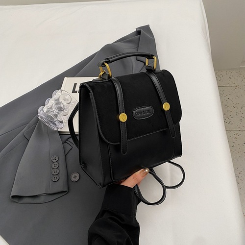 Japanese retro all-match small bag women's new contrast color fashion backpack niche design commuter crossbody bag