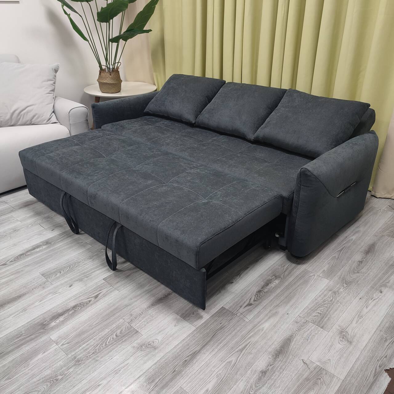 Sofá cama simple moderna, sofá cama plegable triple multifuncional para la sala de estar pequeña.