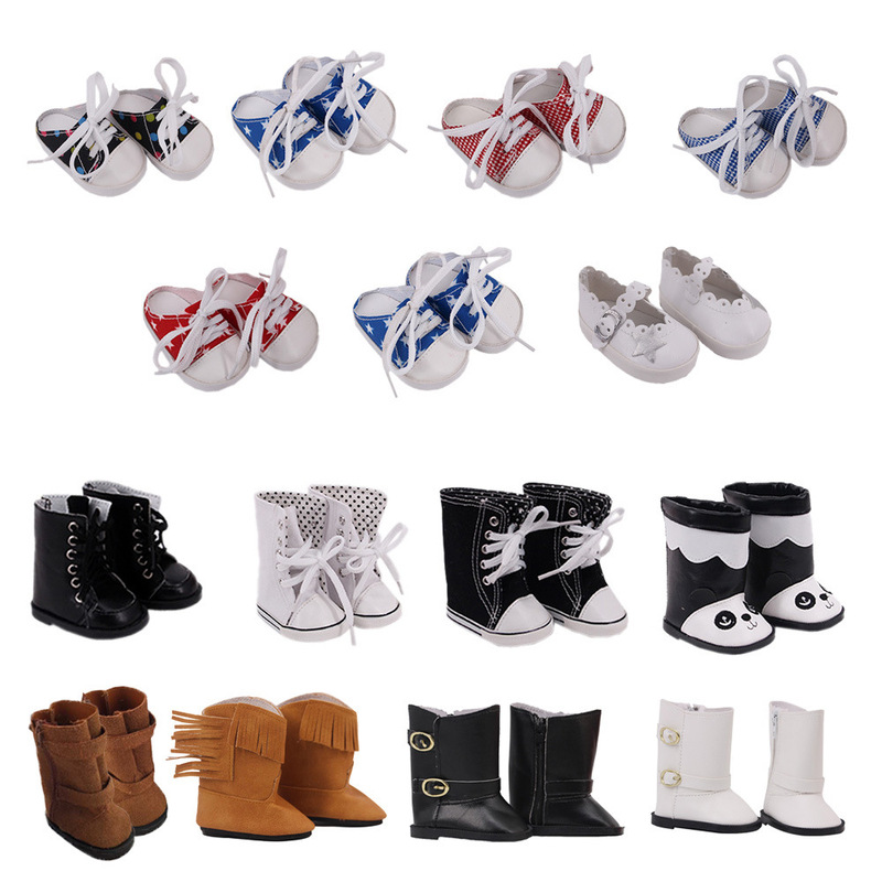 Cross-Border Hot Selling 18inch American Girl Doll Shoes Bjd Canvas Shoes + Boots, Various Styles, Direct Sale from Manufacturers, Wholesale Cross-Border Hot Selling 18inch American Girl Doll Shoes Bjd Canvas Shoes + Boots, Various Styles, Direct Sale from Manufacturers, Wholesale