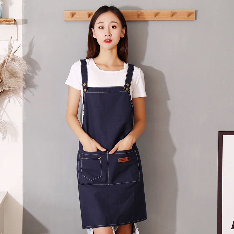 Venta al por mayor hogar cocina cintura impermeable algodón lienzo Comercio exterior transfronterizo Amazon impresión adulto coreano delantal