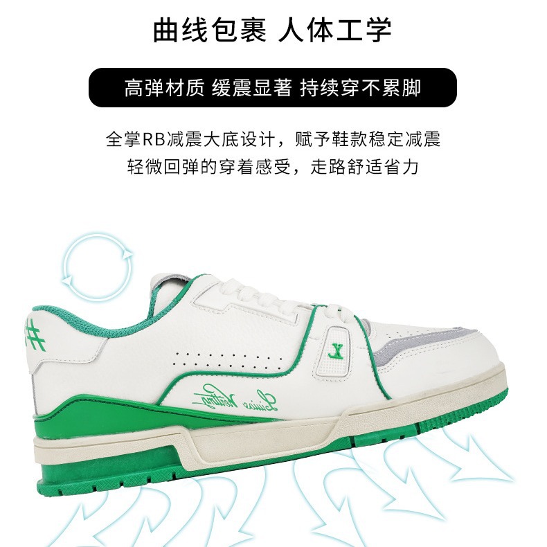 Nuevas zapatillas de deporte de marca de moda de cemento blanco de burro de cuero de alta edición para hombres y mujeres, zapatos casuales de moda de nicho de lujo ligero