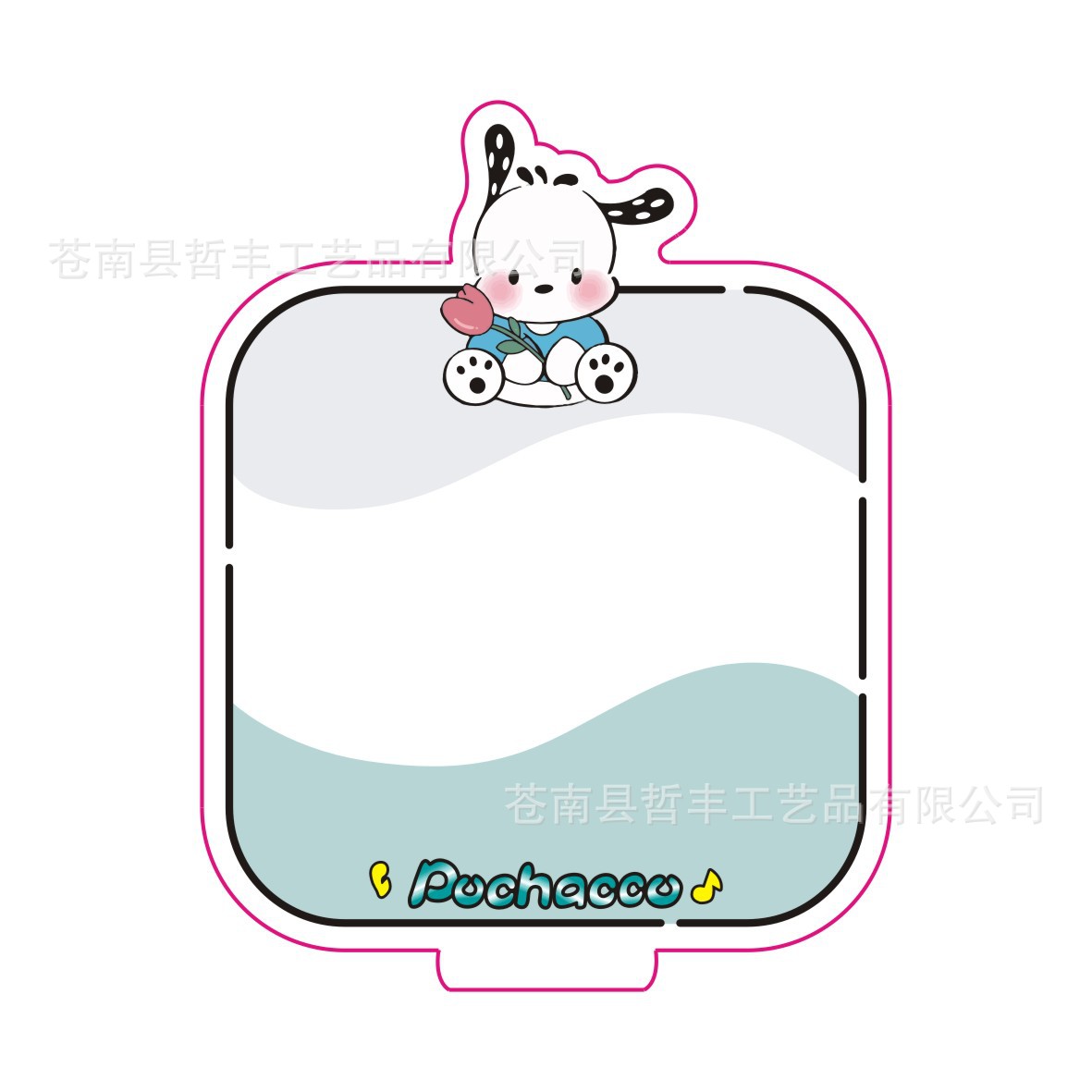 Estilo japonés Pacha perro de acrílico multifuncional Calendario de escritorio clip de los PP mini decoración linda del tablero de escritura de BRICOLAJE adornos