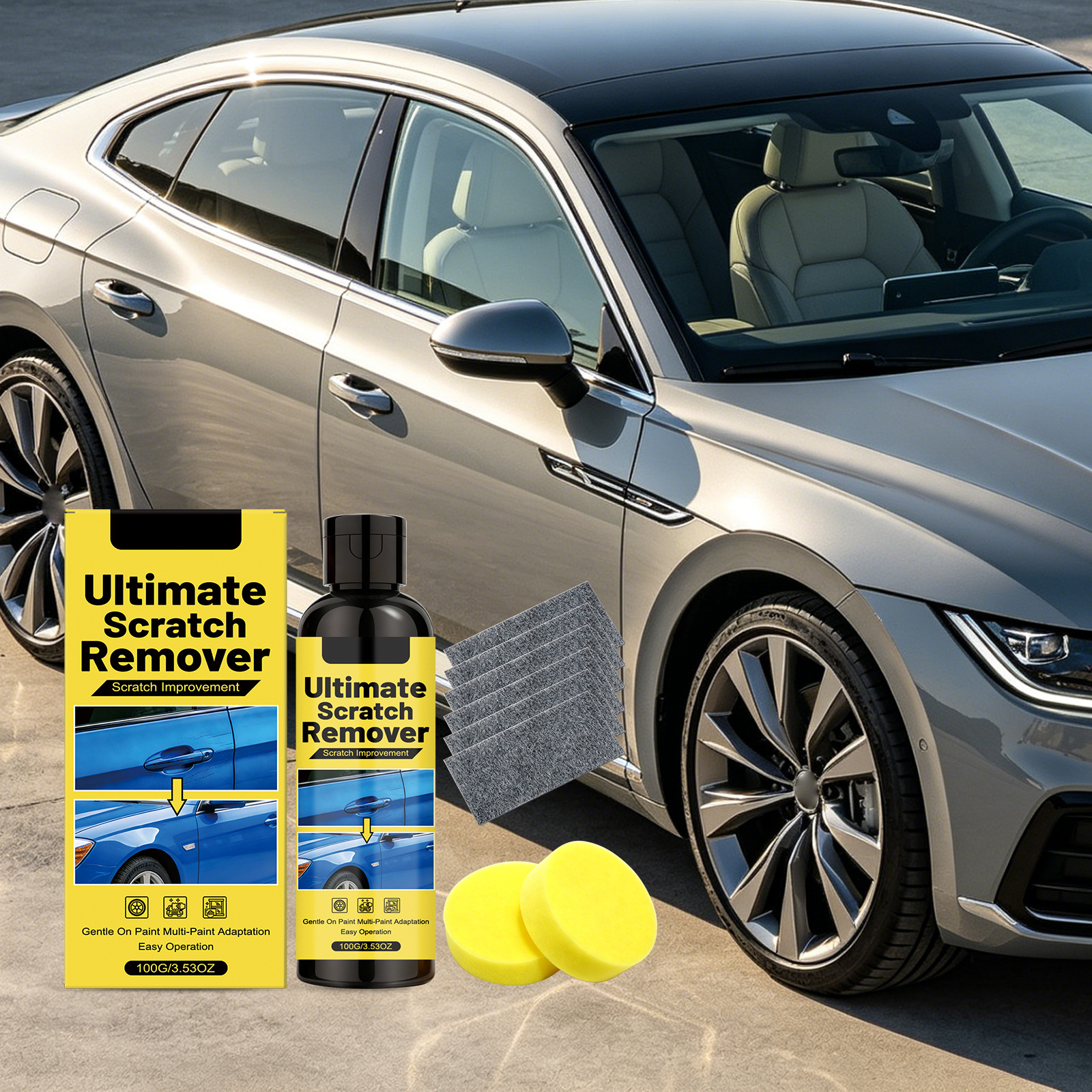 Car Scratch Repair Kit, Car Body Paint Scratch and Scuff Refurbishment and Repair, Daily Car Beauty Care and Maintenance