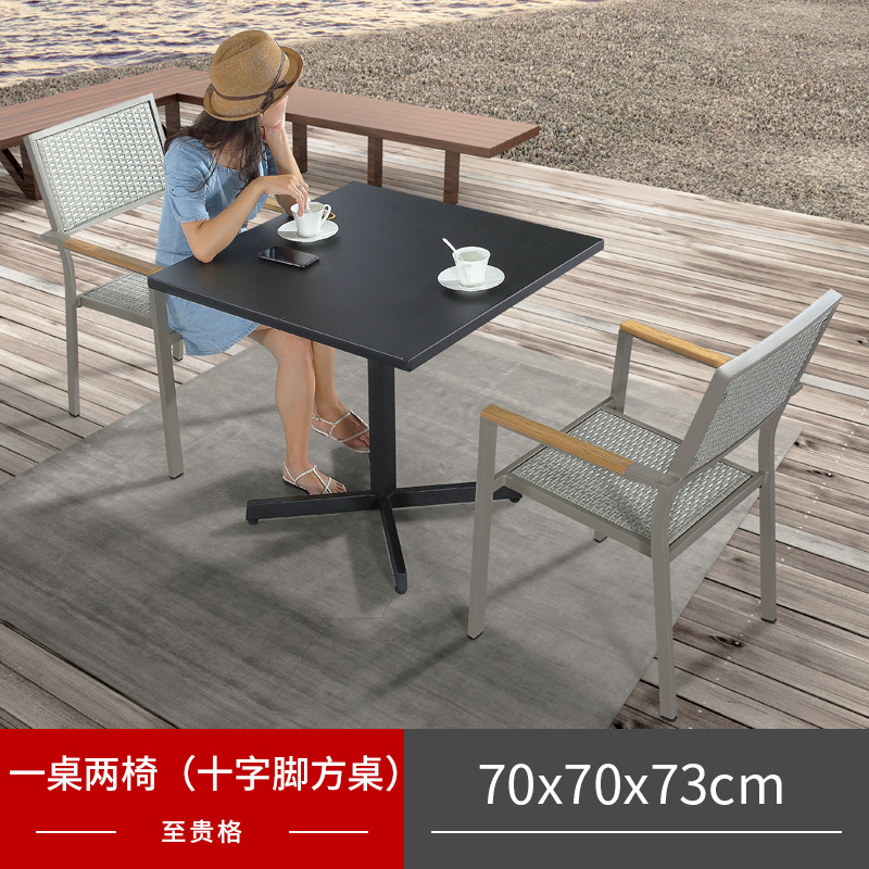 Ocio al aire libre mesa y silla patio Villa jardín al aire libre balcón Silla de ratán al aire libre cafetería decoración al aire libre combinación de muebles