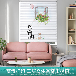 European Shangri-La Curtains Sunshade, Anti-Mosquito and Sun Protection, Bedroom Study, Cloakroom, Adjustable Blinds, Electric Roller Blinds