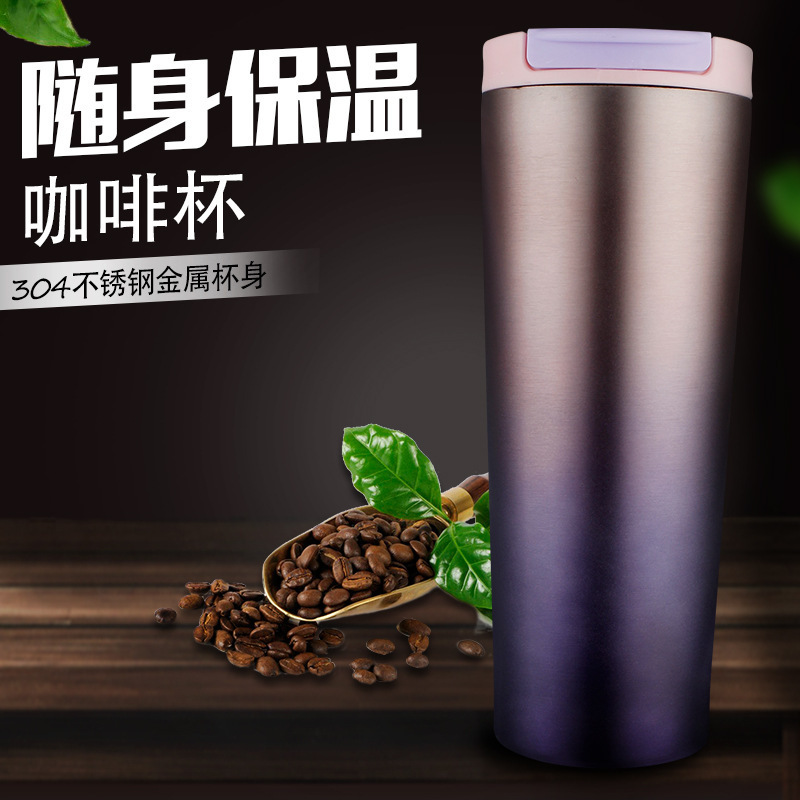 Xingba K Collection Black and Red Coffee Thermos Stainless Steel 304 Alien Double Layer Vacuum Goddess Gift Direct Drink Cup