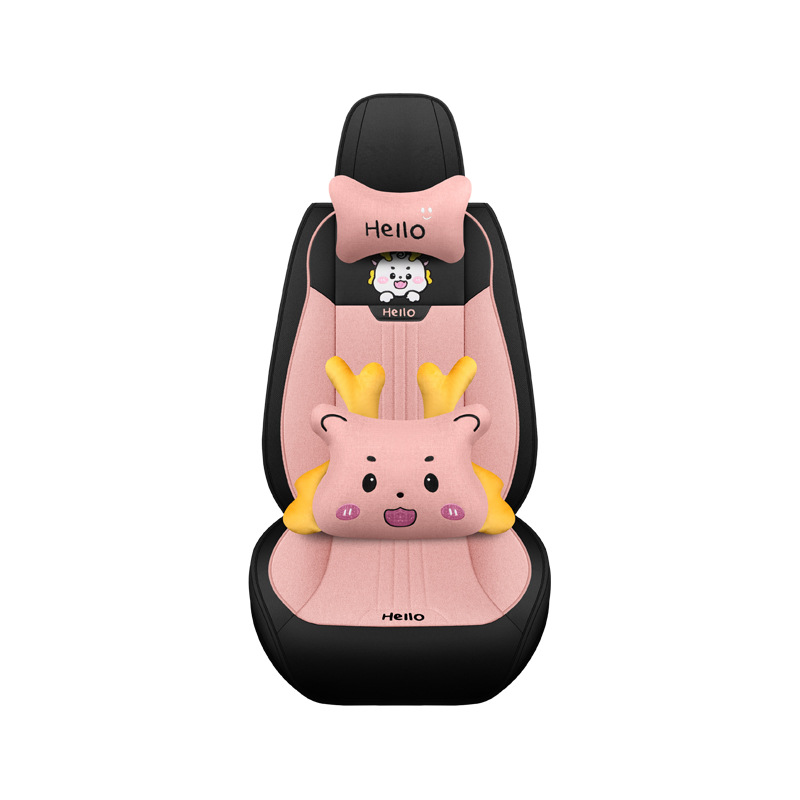 2018 새로운 GEELY VISION X6 SUV FOUR SEASONS CUSHION ALL-INCLUSIVE 적용 가능한 VISION X3 FOUR SEASONS LINEN CAR SEAT COVER