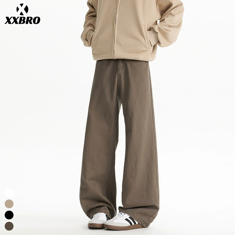 Мужская одежда xxbro # Зимние модные повседневные универсальные расклешенные брюки Melade Cleanfit на флисовой подкладке, увеличивающие рост