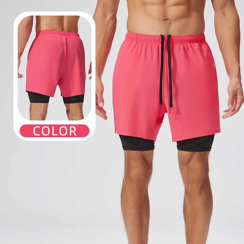 Amazon Men's 2-in-1 Sports Shorts Quick-Dry Elastic Lined Fitness Pants Outdoor Running Training Double-Layer Shorts Amazon Men's 2-in-1 Sports Shorts Quick-Dry Elastic Lined Fitness Pants Outdoor Running Training Double-Layer Shorts