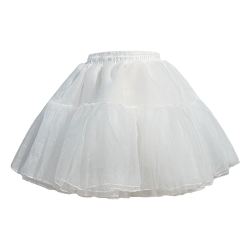 Pannier Lolita Четырехслойная мягкая пряжа, Повседневная внутренняя Нижняя юбка без костей, мягкое платье-пачка на подкладке для девочек