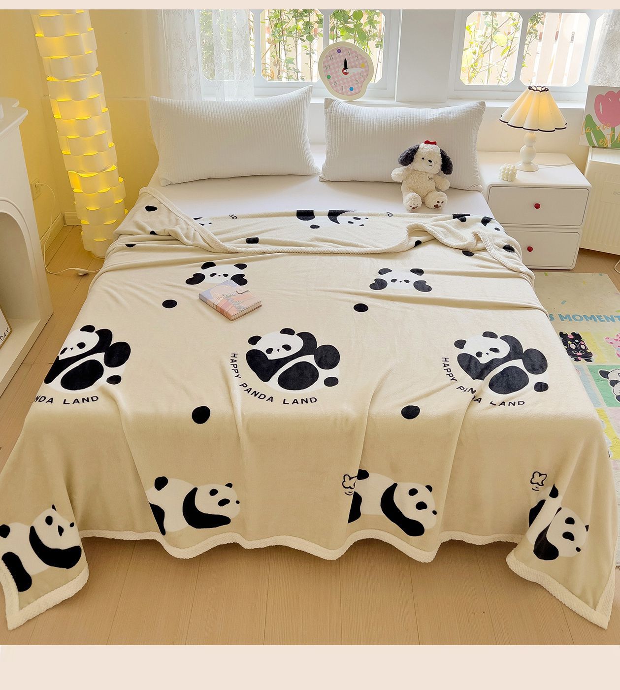 Coperta in pile morbida per letto e divano calda e confortevole_voghion.com