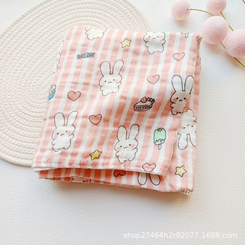 Cotton gauze children's bath towel, soft breathable duvet