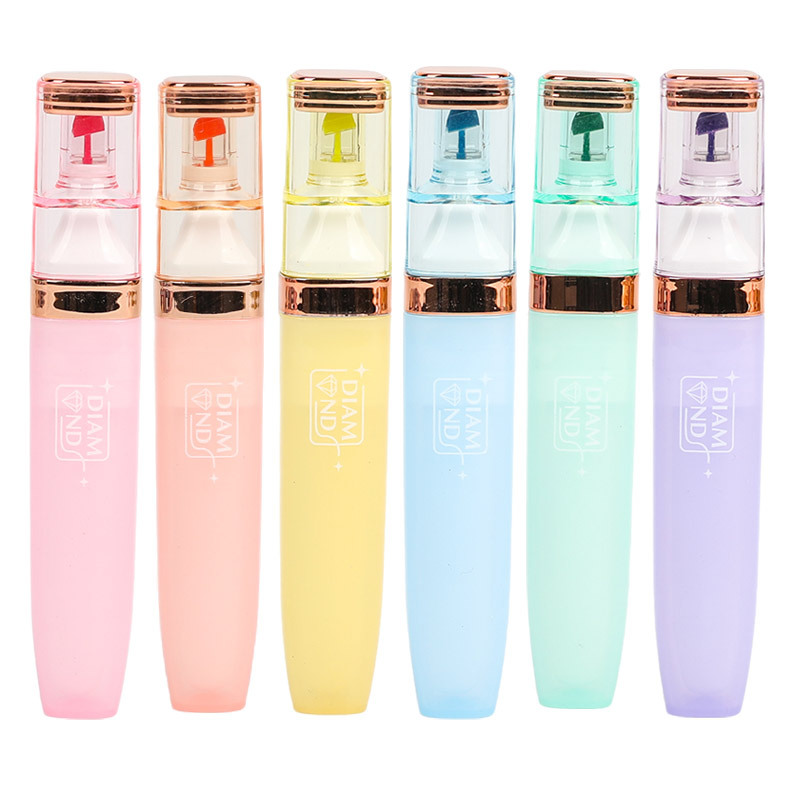 H217D diamante cabeza highlighter traje de nylon duro cabeza highlighter pluma mano cuenta pluma DIY creativo regalo creativo