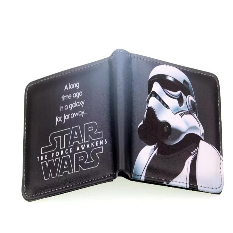 Cine y Televisión anime periférico Star Wars cartera Guerrero Negro soldado blanco estudiante universal corto pu monedero