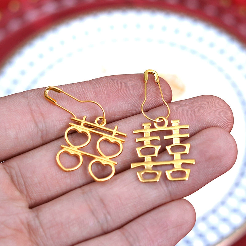 Оптовая продажа: подвеска «Двойное счастье» в стиле ретро из сплава, аксессуары для самостоятельного изготовления украшений, коробка для конфет «Двойное счастье» для свадьбы