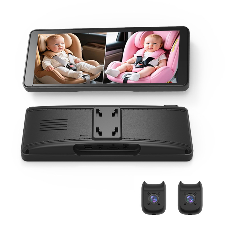 New cross-border product: Car-mounted baby monitor 6.86inch with high-definition display and dual cameras for rear-seat baby monitoring