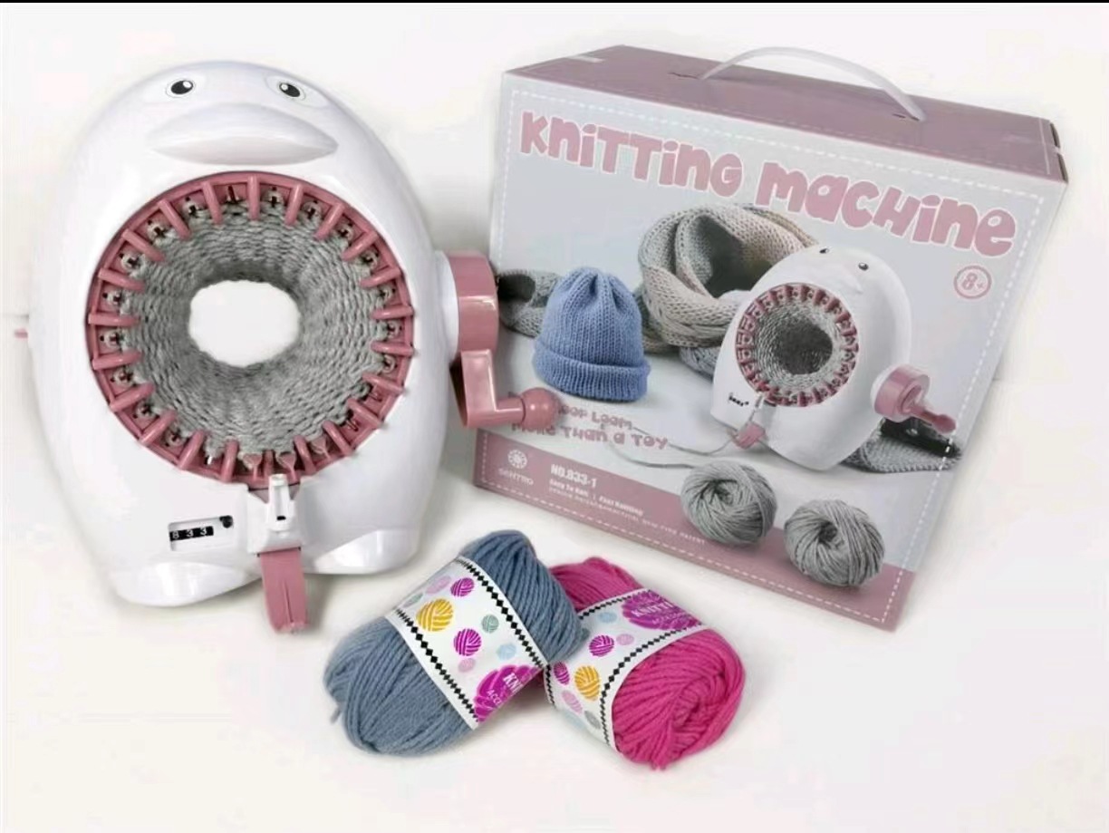 Máquina de tejer cilíndrica de estrella, hecha a mano, con manivela, para tejer gorros, bufandas, calcetines y telas.