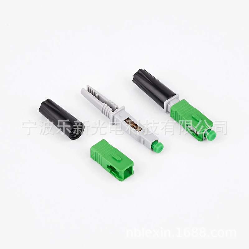 Быстроразъемный оптоволоконный коннектор SC/APC, холодный соединитель, спиральный тип, 53 мм, кожаный шнур, вертикальный, тип R21